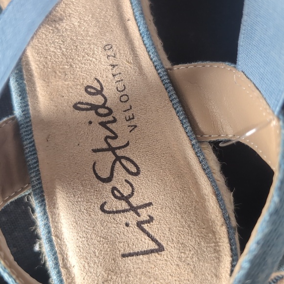 Life Stride Women's Denim Espadrilles Boho Size 8.5 - Picture 6 of 8